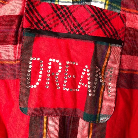 Victoria’s Secret Red Plaid Flannel Romper Pajamas small - Picture 6 of 9
